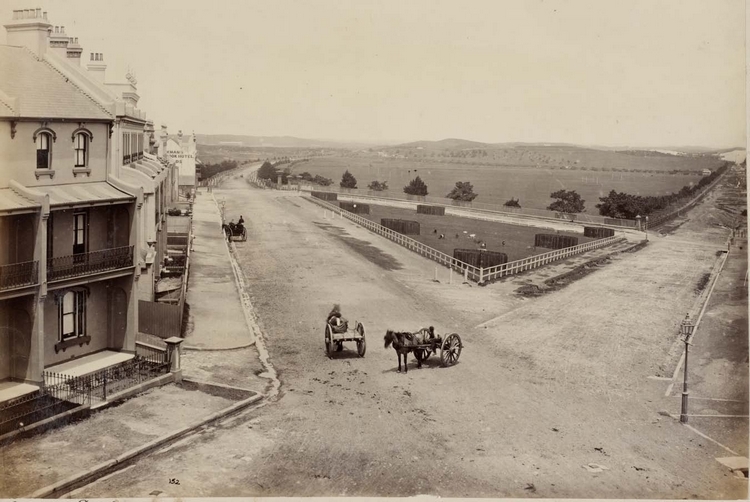 Looking south to Moore Park (along what is nowadays Finders Street and Anzac Parade) - circa 1880s