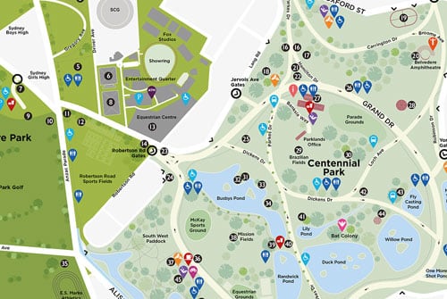 Map Of Sydney Park Maps Of Centennial Parklands - Centennial Parklands Map Of Sydney Park Maps Of Centennial Parklands - Centennial Parklands