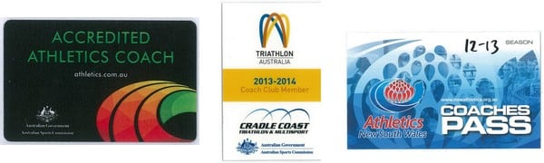 An 'accredited coach' must have their official acceditation card on them at time of entry (such as these examples)