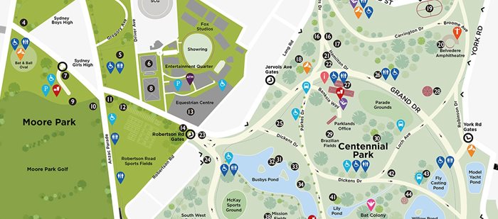 Maps Of Centennial Parklands Centennial Parklands