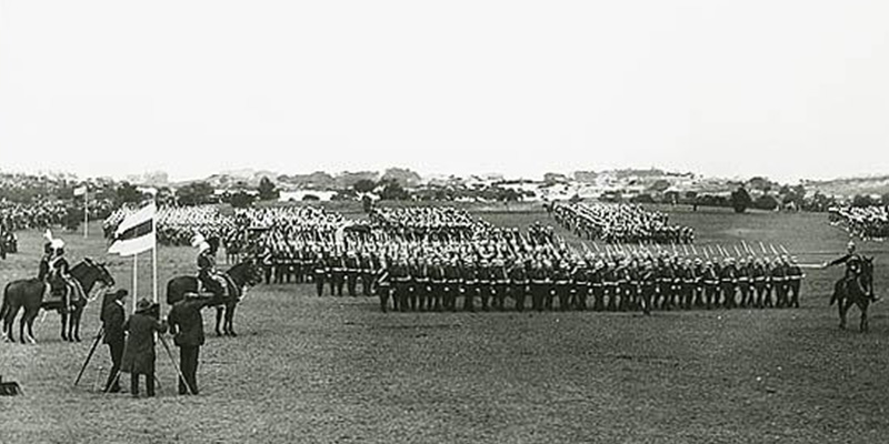 duke witnessing march past 1901 centennial park national heritage listing