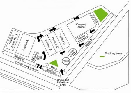 Smoking areas in Centennial Parklands Equestrian Centre
